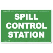 Safety Sign Spill Control Station | Spill Kit Station | Spill Kit Here | SCS Sign | Ecospill